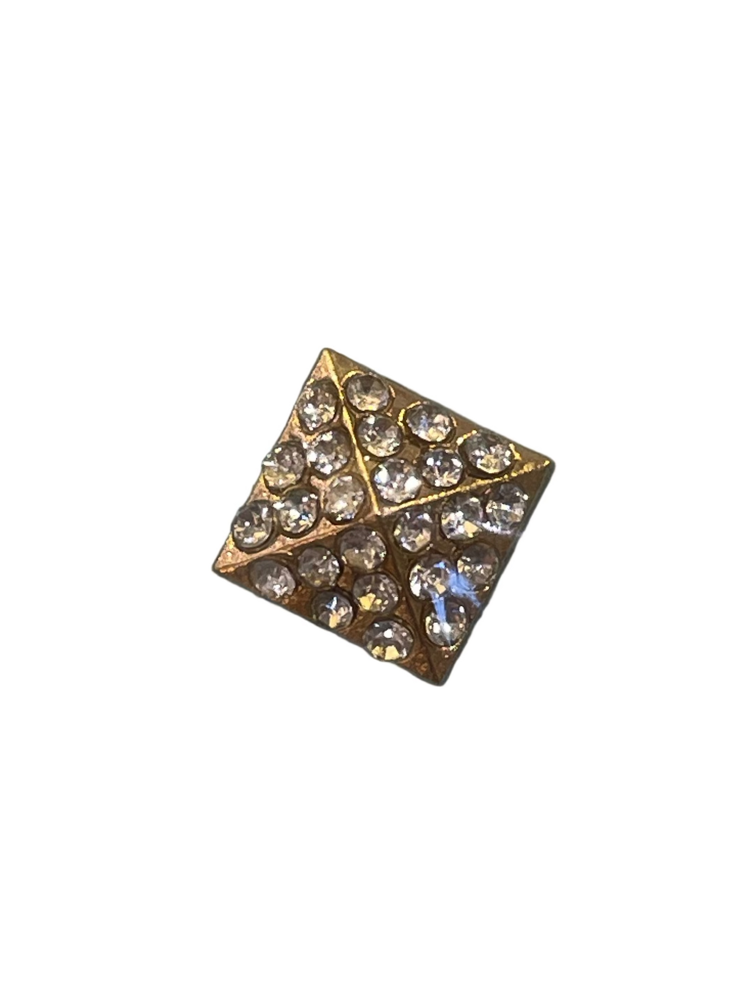 Stud gold crystals charm
