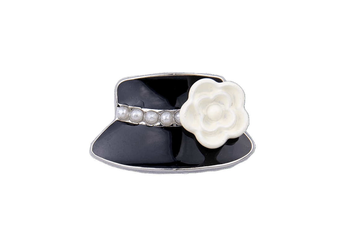 Hat coco black white rose - Peggell Mallorca SL