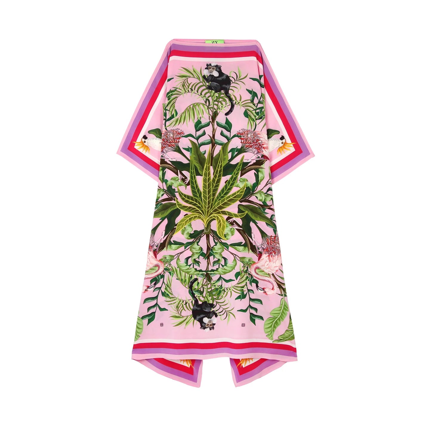JUNGLE ANIMALS SILK TUNIC by Simone Bruns - PINK - Peggell Mallorca SL