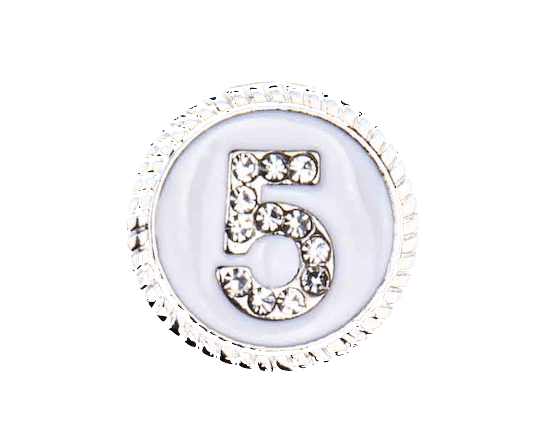Round coco no5 white + silver - Peggell Mallorca SL