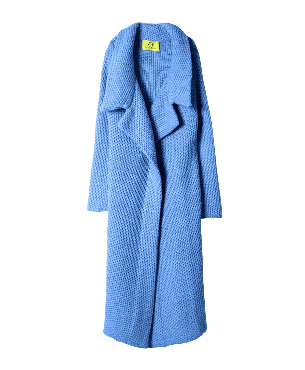 Cardigan blue glazier cashmere by Simone Bruns