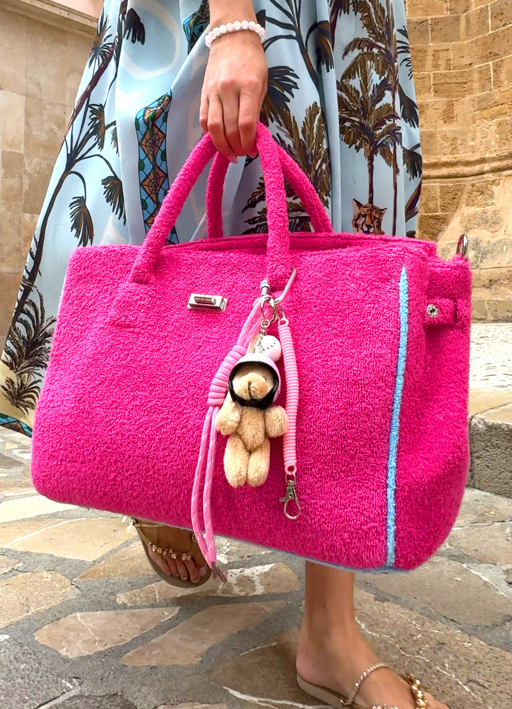 Helmet Teddy Bag Charm