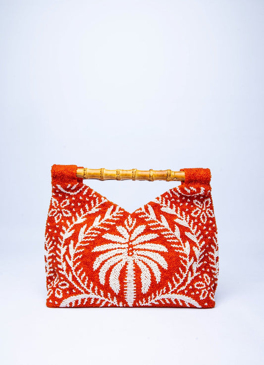 Amalfi Pearl Bag Orange - Peggell Mallorca SL