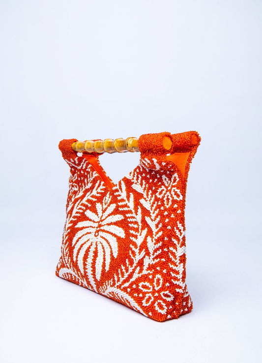Amalfi Pearl Bag Orange - Peggell Mallorca SL