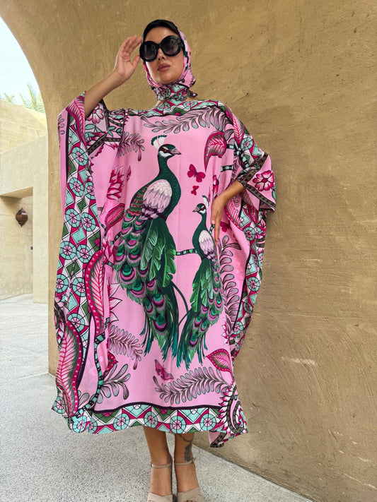 AZURE SILK TUNIC - ROSE by Simone Bruns - Peggell Mallorca SL