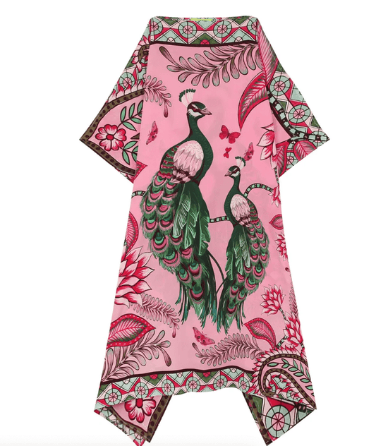 AZURE SILK TUNIC - ROSE by Simone Bruns - Peggell Mallorca SL