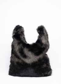 Big black faux fur bag - Peggell