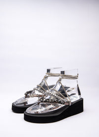 Black & silver wedge - Peggell