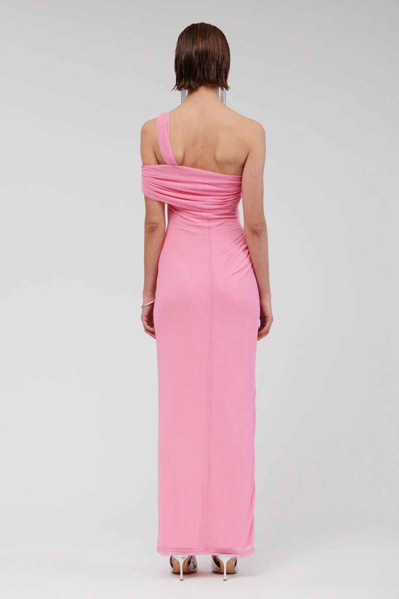 Christy pink off shoulder maxi dress - Pink - Peggell Mallorca SL