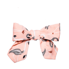 Pink flamingo (silver hardware)