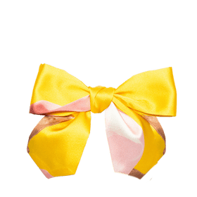 Yellow with pink flower (silver hardware)