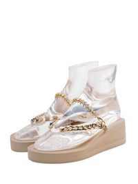 Gold Glitterstrap Wedge - Peggell Mallorca SL