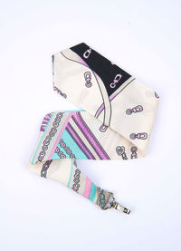 Grey & Purple Horse Belt Ribbon - Peggell