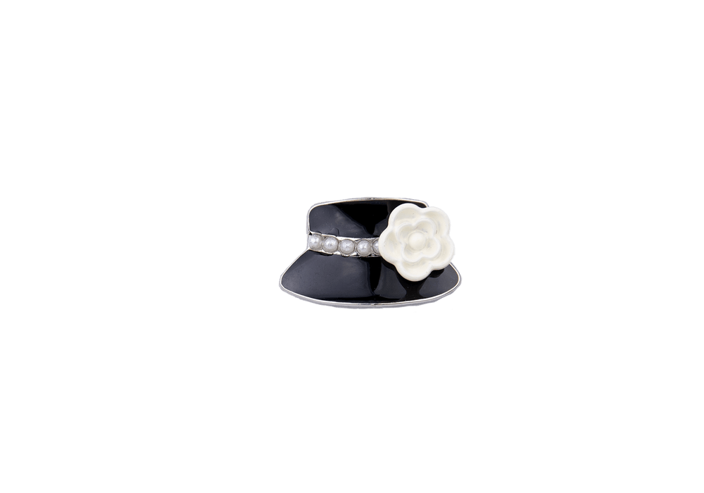 Hat coco black white rose - Peggell Mallorca SL