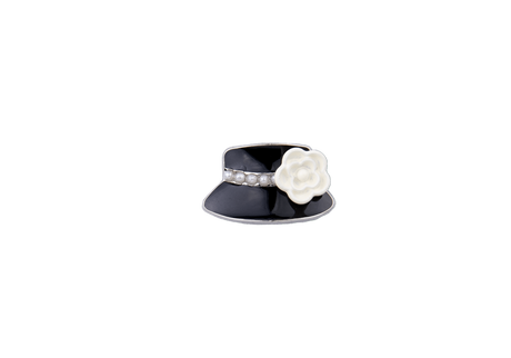Hat coco black white rose - Peggell Mallorca SL
