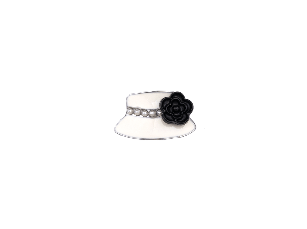 Hat coco white black rose - Peggell Mallorca SL