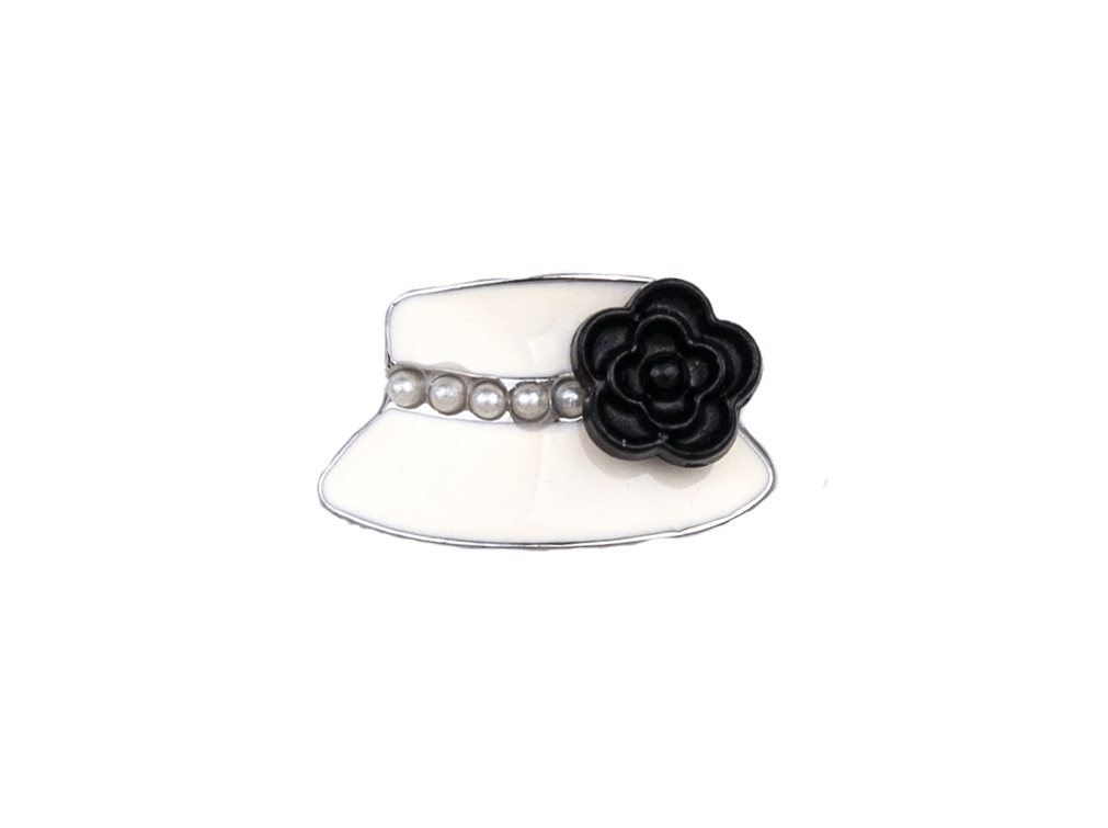 Hat coco white black rose - Peggell Mallorca SL
