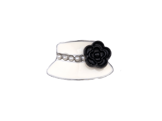 Hat coco white black rose - Peggell Mallorca SL