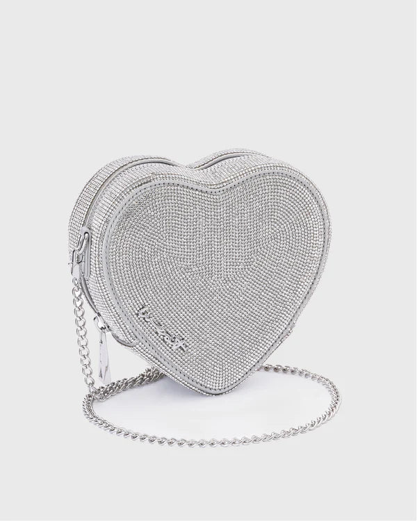 Heart Bag silver crystal by Weat - Peggell