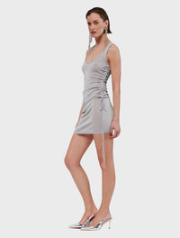 Ibiza scoop mini dress - Silver - Peggell Mallorca SL