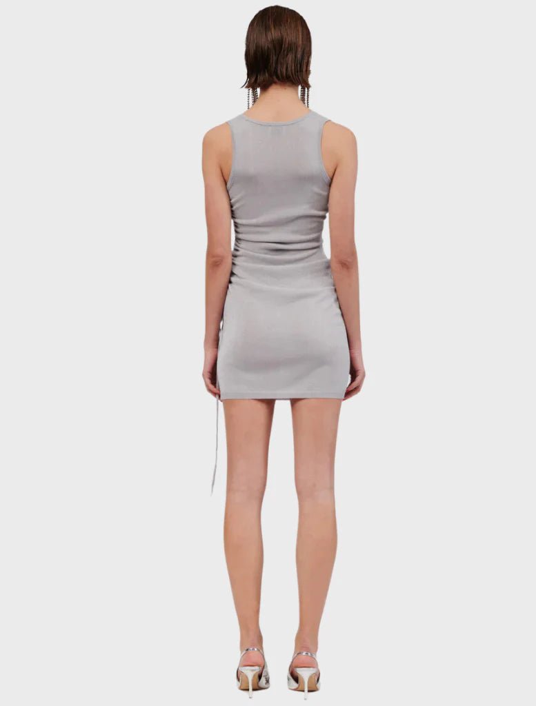 Ibiza scoop mini dress - Silver - Peggell Mallorca SL