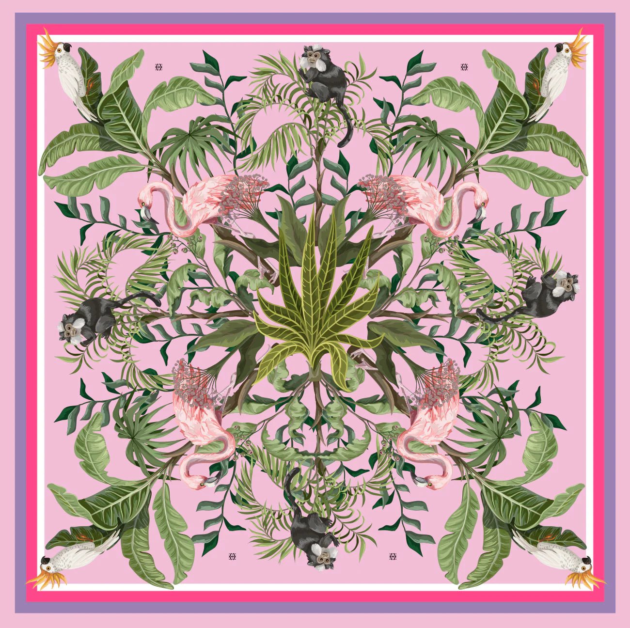 JUNGLE ANIMALS SILK TUNIC by Simone Bruns - PINK - Peggell Mallorca SL