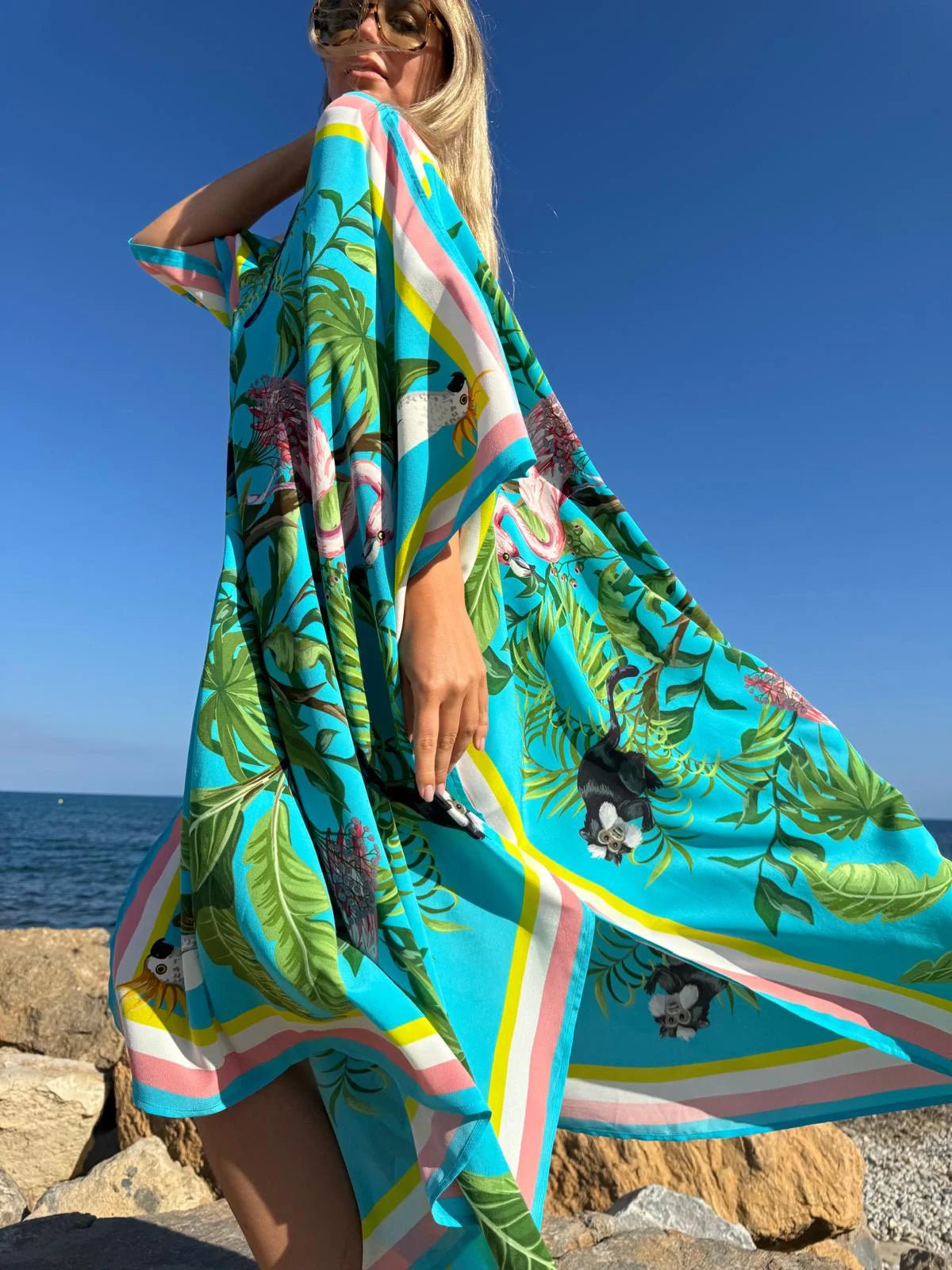 JUNGLE ANIMALS SILK TUNIC - CYNE by Simone Bruns - Peggell Mallorca SL