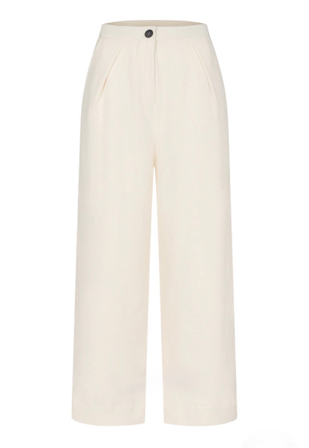 Knitted Pants Isla In Ecru by Gitta Banko - Peggell Mallorca SL