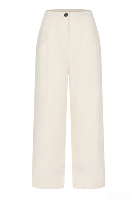 Knitted Pants Isla In Ecru by Gitta Banko - Peggell Mallorca SL