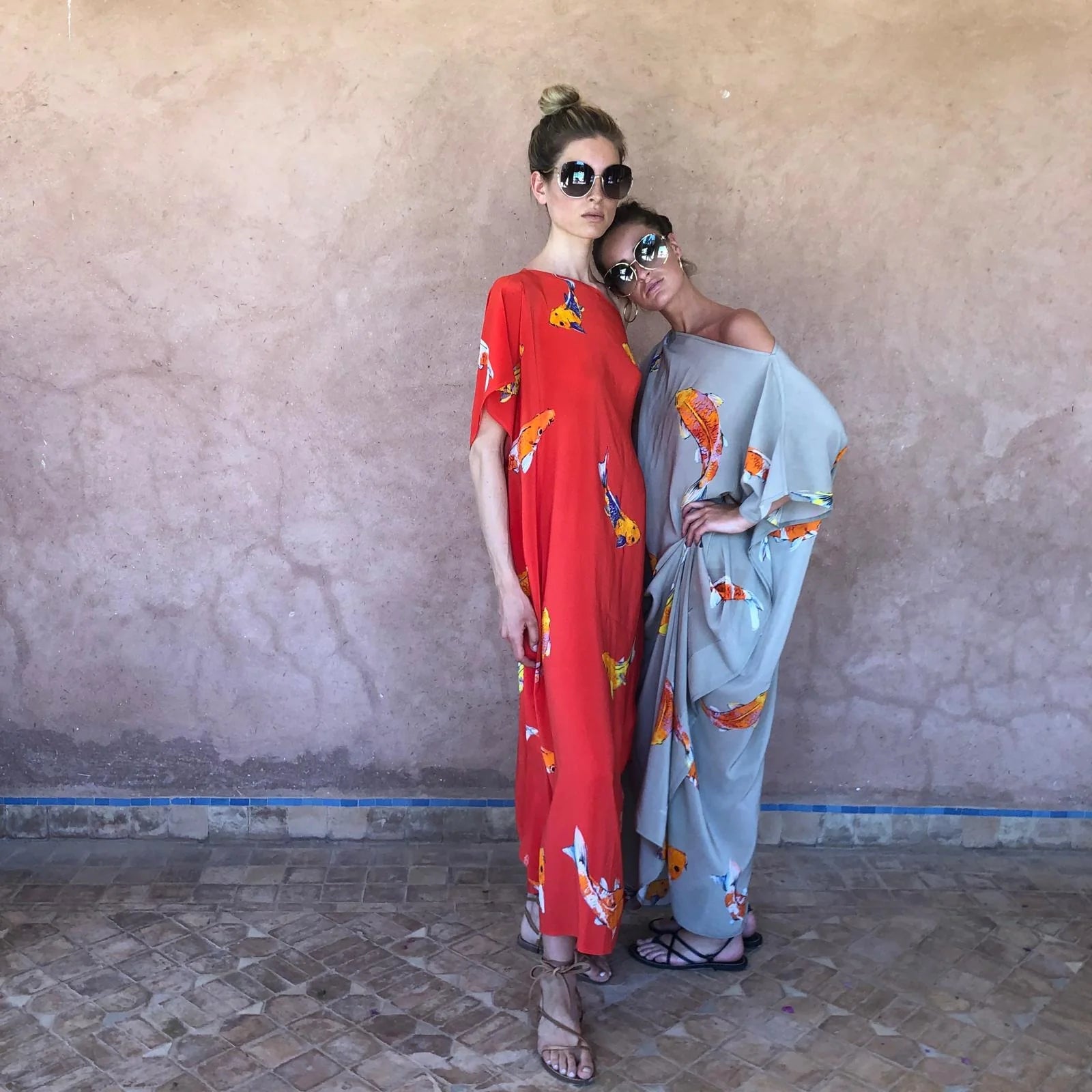 KOI SILK TUNIC by Simone Bruns - RED - Peggell Mallorca SL