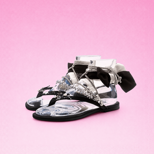 Leather Glitter Coco /Silver