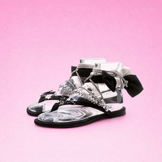 Leather Glitter Coco /Silver - Peggell Mallorca SL