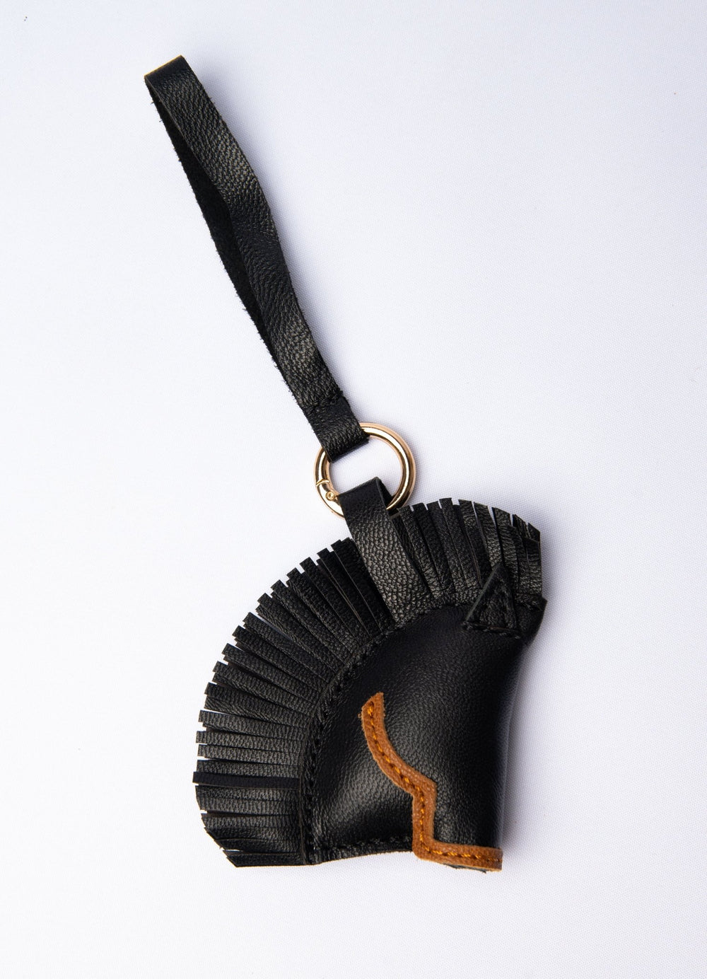 Leather Head Horse Black Bag Charm