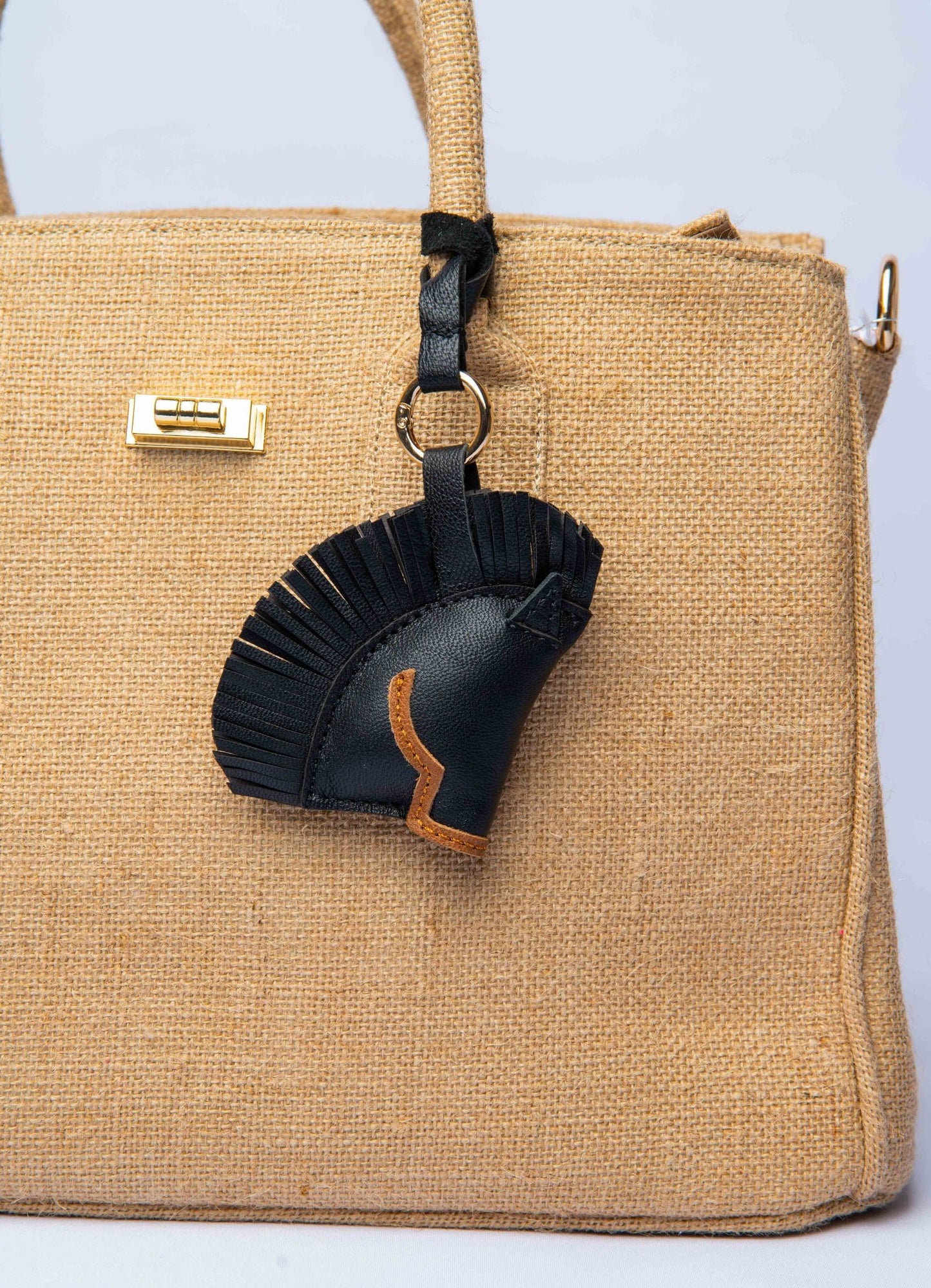 Leather Head Horse Black Bag Charm