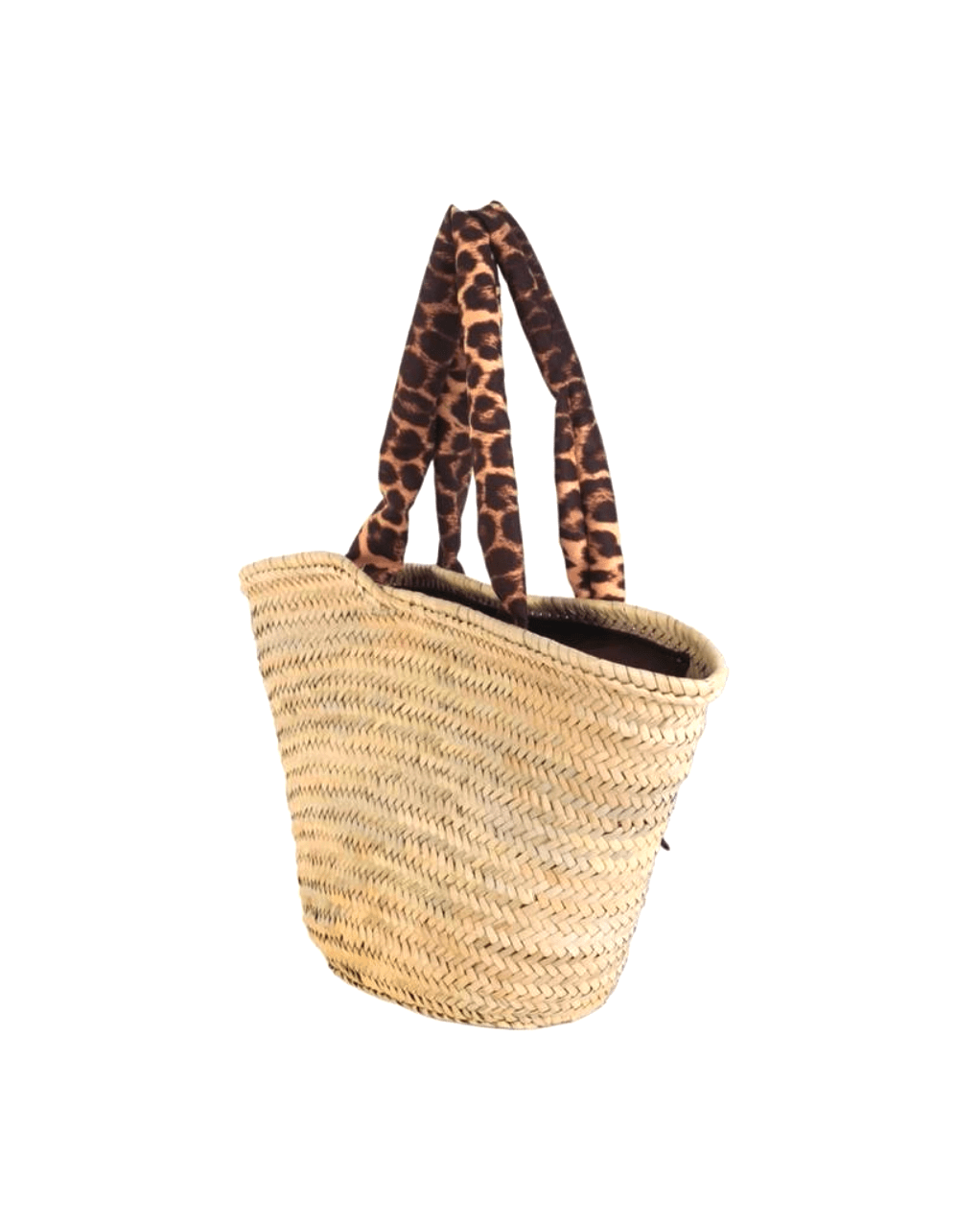 Leopard Print Palm and Canvas Tote Bag big - Peggell