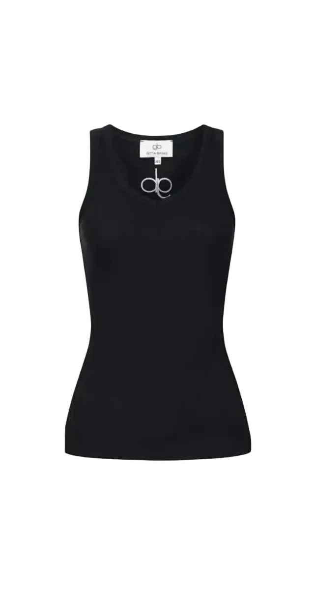 Lia black V Neck Top Gitta Banko - Peggell Mallorca SL
