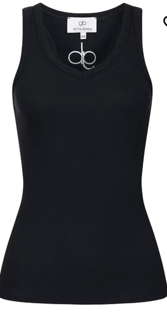 Lia black V Neck Top Gitta Banko - Peggell Mallorca SL