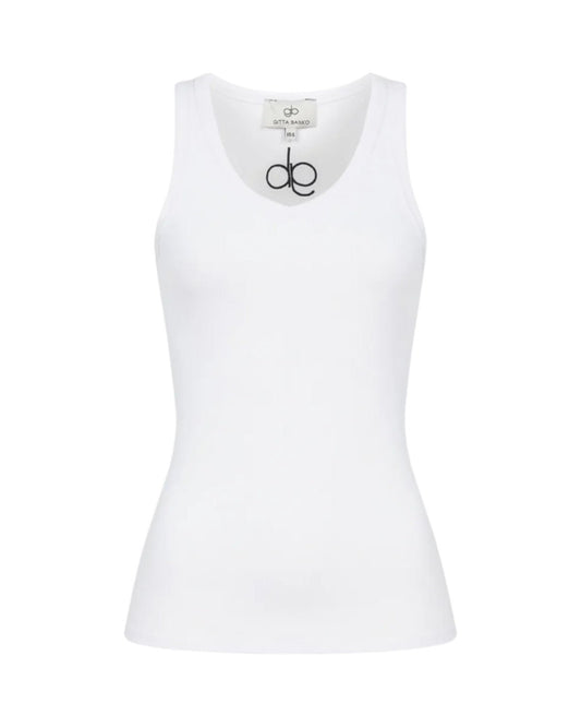 Lia White V Neck Top Gitta Banko - Peggell Mallorca SL