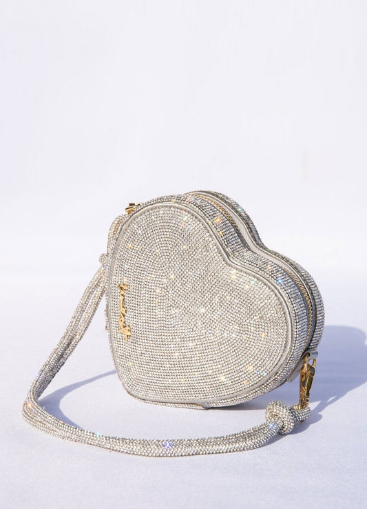 Medium Heart Bag Silver with Gold by Weat - Peggell
