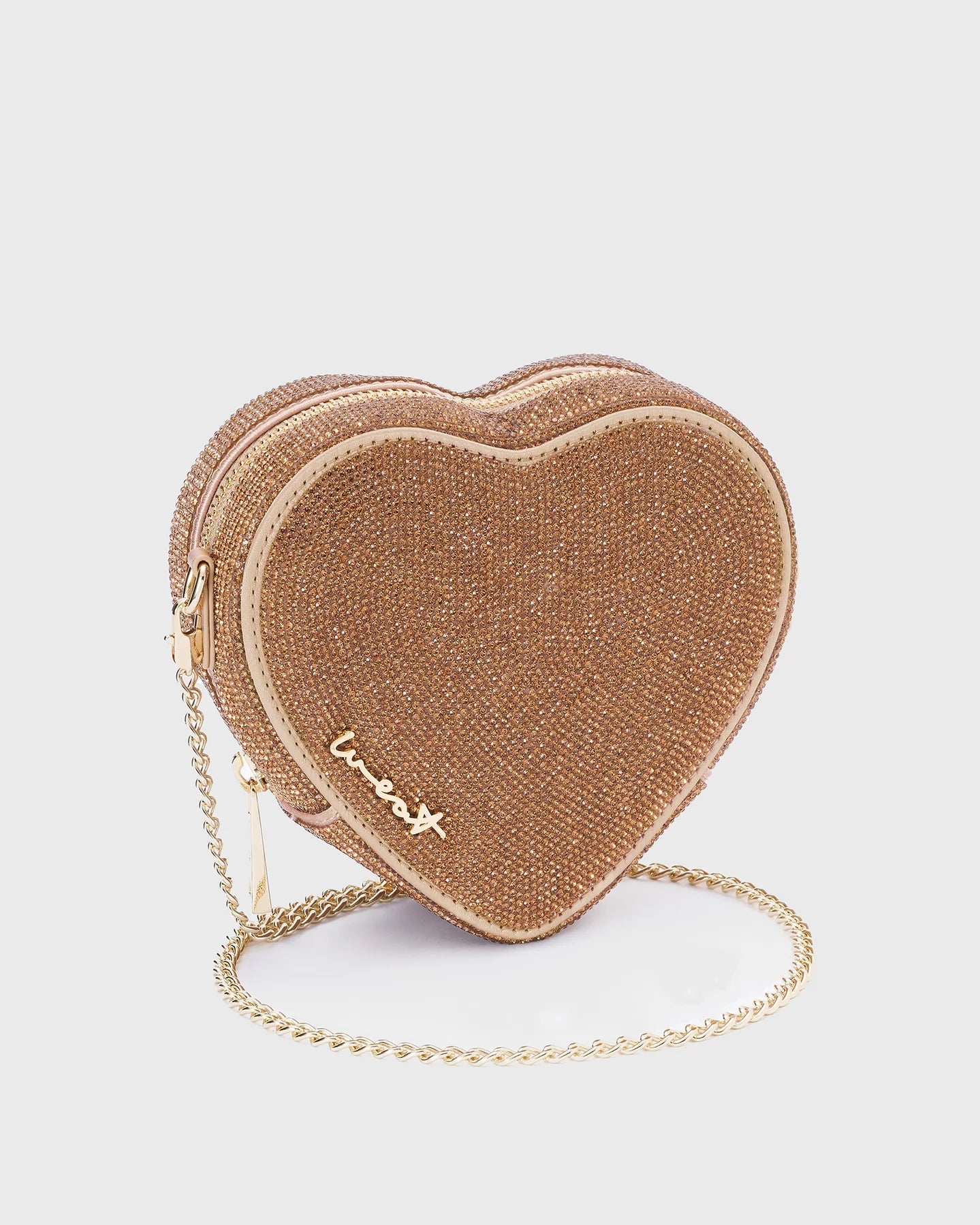 Midi Heart Bag Gold Crystal by Weat - Peggell