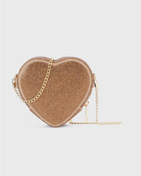 Midi Heart Bag Gold Crystal by Weat - Peggell