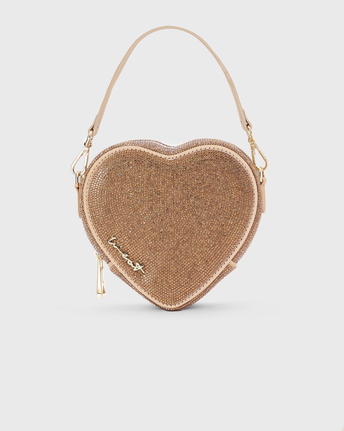 Midi Heart Bag Gold Crystal by Weat - Peggell