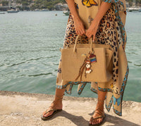 Peggell Jute bag with dog charm - Peggell Mallorca SL