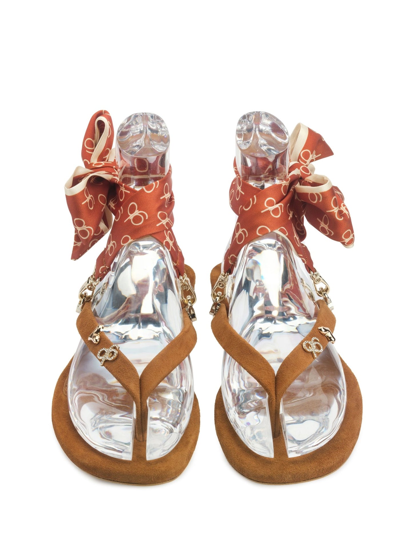 Peggell x Gitta Banko Cognac Suede Leather GB Glamflip® Gold - Peggell Mallorca SL