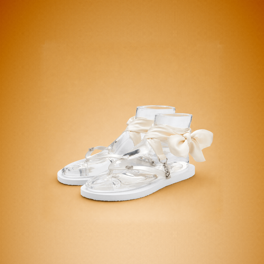 Peggell x Gitta Banko White GB Glamflip® Silver
