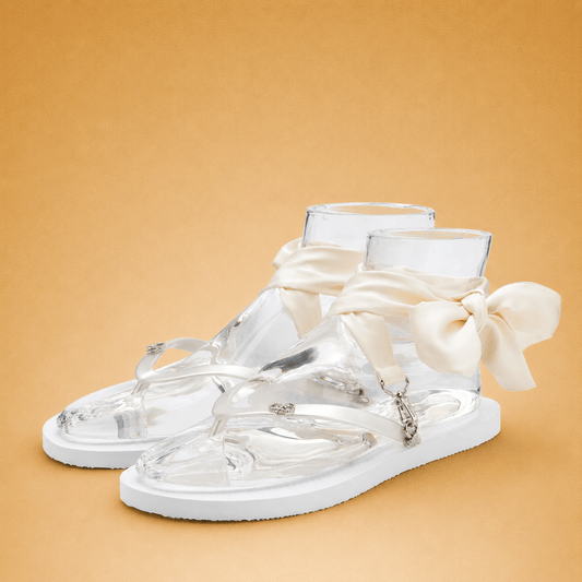Peggell x Gitta Banko White GB Glamflip® Silver - Peggell Mallorca SL