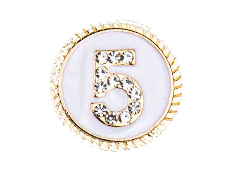 Round coco no5 white + gold - Peggell Mallorca SL