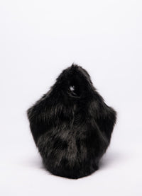 Small black faux fur bag - Peggell