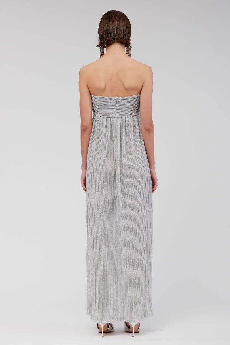 Stevie bustier maxi dress - Silver - Peggell Mallorca SL