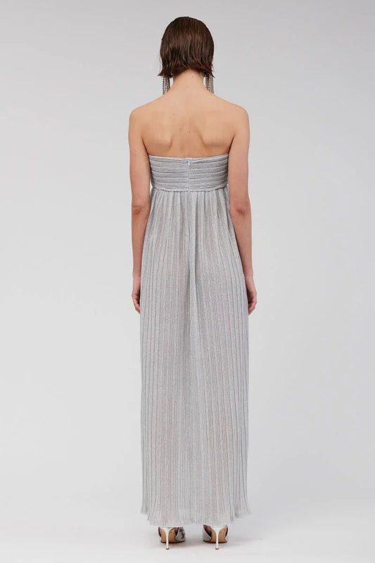 Stevie bustier maxi dress - Silver - Peggell Mallorca SL